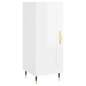 Credenza 34,5x34x180 cm in Legno Multistrato Bianco Lucido Credenza 34,5x34x180 cm in Legno Multistrato Bianco Lucido