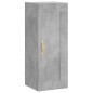 Credenza Grigio Cemento 34,5x34x180 cm in Legno Multistrato Credenza Grigio Cemento 34,5x34x180 cm in Legno Multistrato