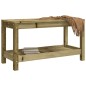 Panca da Giardino 82,5x35x45 cm Legno Massello Pino Impregnato Panca da Giardino 82,5x35x45 cm Legno Massello Pino Impregnato