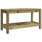 Panca da Giardino 82,5x35x45 cm Legno Massello Pino Impregnato Panca da Giardino 82,5x35x45 cm Legno Massello Pino Impregnato