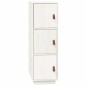 Credenza Bianca 34x40x108,5 cm in Legno Massello di Pino Credenza Bianca 34x40x108,5 cm in Legno Massello di Pino