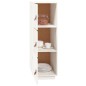 Credenza Bianca 34x40x108,5 cm in Legno Massello di Pino Credenza Bianca 34x40x108,5 cm in Legno Massello di Pino