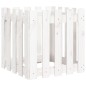 Fioriera Giardino a Recinzione Bianco 50x50x50 cm Massello Pino Fioriera Giardino a Recinzione Bianco 50x50x50 cm Massello Pino