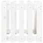 Fioriera Giardino a Recinzione Bianco 50x50x50 cm Massello Pino Fioriera Giardino a Recinzione Bianco 50x50x50 cm Massello Pino