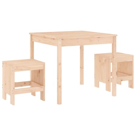 Set Bistrot da Giardino 3 pz in Legno Massello di Pino