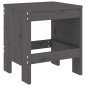Set da Pranzo per Giardino 5pz Grigio in Legno Massello di Pino Set da Pranzo per Giardino 5pz Grigio in Legno Massello di Pino
