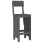 Set Bar da Giardino 3 pz Grigio in Legno Massello di Pino Set Bar da Giardino 3 pz Grigio in Legno Massello di Pino