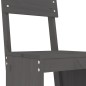 Set Bar da Giardino 3 pz Grigio in Legno Massello di Pino Set Bar da Giardino 3 pz Grigio in Legno Massello di Pino