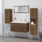 Armadietto Bagno Rovere Marrone 30x30x130 cm Legno Multistrato Armadietto Bagno Rovere Marrone 30x30x130 cm Legno Multistrato