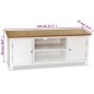 vidaXL Mobile TV 120x35x48 cm in Massello di Rovere
