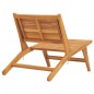 Sedia da Giardino con Poggiapiedi in Legno Massello di Teak Sedia da Giardino con Poggiapiedi in Legno Massello di Teak