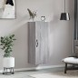 vidaXL Mobile a Parete Grigio Sonoma 34,5x34x90 cm Legno Multistrato vidaXL Mobile a Parete Grigio Sonoma 34,5x34x90 cm Legno Multistrato