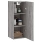 vidaXL Mobile a Parete Grigio Sonoma 34,5x34x90 cm Legno Multistrato vidaXL Mobile a Parete Grigio Sonoma 34,5x34x90 cm Legno Multistrato