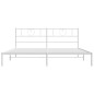 Giroletto con Testiera Metallo Bianco 180x200 cm Giroletto con Testiera Metallo Bianco 180x200 cm