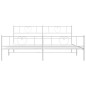Giroletto con Testiera e Pediera Metallo Bianco 183x213 cm Giroletto con Testiera e Pediera Metallo Bianco 183x213 cm