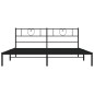 Giroletto con Testiera in Metallo Nero 200x200 cm Giroletto con Testiera in Metallo Nero 200x200 cm