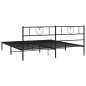Giroletto con Testiera in Metallo Nero 200x200 cm Giroletto con Testiera in Metallo Nero 200x200 cm