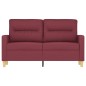 vidaXL Divano a 2 Posti Rosso Vino 120 cm in Tessuto vidaXL Divano a 2 Posti Rosso Vino 120 cm in Tessuto