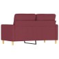 vidaXL Divano a 2 Posti Rosso Vino 120 cm in Tessuto vidaXL Divano a 2 Posti Rosso Vino 120 cm in Tessuto