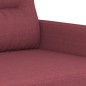 Set di Divani 3 pz con Cuscini Rosso Vino in Tessuto Set di Divani 3 pz con Cuscini Rosso Vino in Tessuto