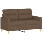 Set di Divani 4 pz con Cuscini Marrone in Tessuto Set di Divani 4 pz con Cuscini Marrone in Tessuto