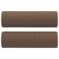 Set di Divani 2 pz con Cuscini Marrone in Tessuto Set di Divani 2 pz con Cuscini Marrone in Tessuto