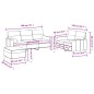Set Divani 3 pz con Cuscini Tortora in Tessuto Set Divani 3 pz con Cuscini Tortora in Tessuto