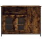 Credenza Rovere Fumo 100x35x75 cm in Legno Multistrato