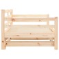 Divano Letto con Letto Estraibile 80x200cm Legno Massello Pino