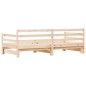 Divano Letto con Letto Estraibile 80x200cm Legno Massello Pino