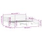 Divano Letto con Letto Estraibile 80x200cm Legno Massello Pino
