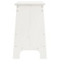 Panca da Ingresso Bianca 100x28x45 cm in Legno Massello di Pino