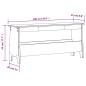 Panca da Ingresso Bianca 100x28x45 cm in Legno Massello di Pino