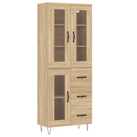 Credenza Rovere Sonoma 69,5x34x180 cm in Legno Multistrato