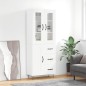 Credenza Bianca 69,5x34x180 cm in Legno Multistrato Credenza Bianca 69,5x34x180 cm in Legno Multistrato
