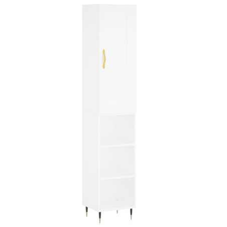 Credenza Bianca 34,5x34x180 cm in Legno Multistrato