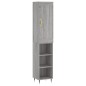 Credenza Grigio Sonoma 34,5x34x180 cm in Legno Multistrato Credenza Grigio Sonoma 34,5x34x180 cm in Legno Multistrato