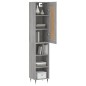 Credenza Grigio Sonoma 34,5x34x180 cm in Legno Multistrato Credenza Grigio Sonoma 34,5x34x180 cm in Legno Multistrato