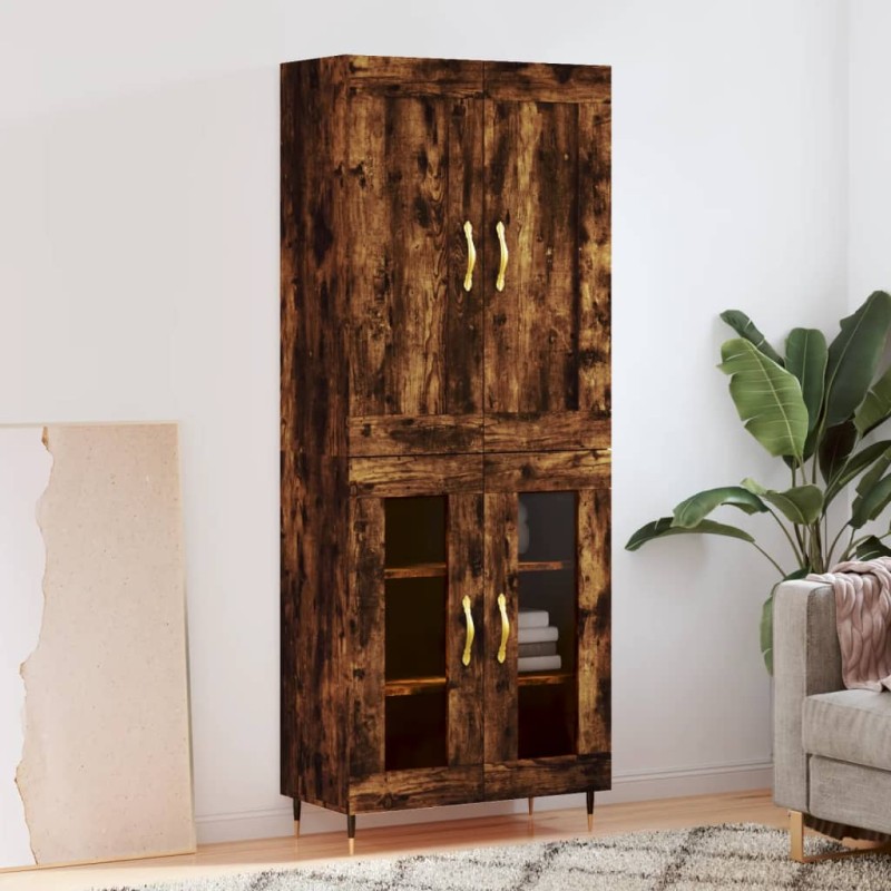 Credenza Rovere Fumo 69,5x34x180 cm in Legno Multistrato Credenza Rovere Fumo 69,5x34x180 cm in Legno Multistrato
