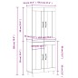 Credenza Rovere Fumo 69,5x34x180 cm in Legno Multistrato Credenza Rovere Fumo 69,5x34x180 cm in Legno Multistrato