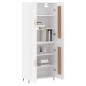 Credenza Bianca 69,5x34x180 cm in Legno Multistrato Credenza Bianca 69,5x34x180 cm in Legno Multistrato