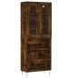 Credenza Rovere Fumo 69,5x34x180 cm in Legno Multistrato Credenza Rovere Fumo 69,5x34x180 cm in Legno Multistrato