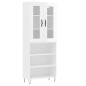 Credenza Bianca 69,5x34x180 cm in Legno Multistrato Credenza Bianca 69,5x34x180 cm in Legno Multistrato