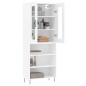 Credenza Bianca 69,5x34x180 cm in Legno Multistrato Credenza Bianca 69,5x34x180 cm in Legno Multistrato