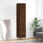 Credenza Rovere Marrone 34,5x34x180 cm in Legno Multistrato Credenza Rovere Marrone 34,5x34x180 cm in Legno Multistrato