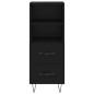 Credenza Nera 34,5x34x180 cm in Legno Multistrato Credenza Nera 34,5x34x180 cm in Legno Multistrato