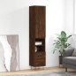 Credenza Rovere Marrone 34,5x34x180 cm in Legno Multistrato Credenza Rovere Marrone 34,5x34x180 cm in Legno Multistrato