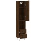 Credenza Rovere Marrone 34,5x34x180 cm in Legno Multistrato Credenza Rovere Marrone 34,5x34x180 cm in Legno Multistrato