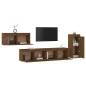 Mobili Porta TV 4 pz Marrone Miele in Legno Massello di Pino Mobili Porta TV 4 pz Marrone Miele in Legno Massello di Pino