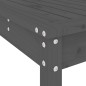 Set da Pranzo per Giardino 13pz Grigio Legno Massello di Pino